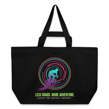 Cycling Adventure: Neon Spiral - Recycled Shopping Bag Stanley/Stella - black - Front