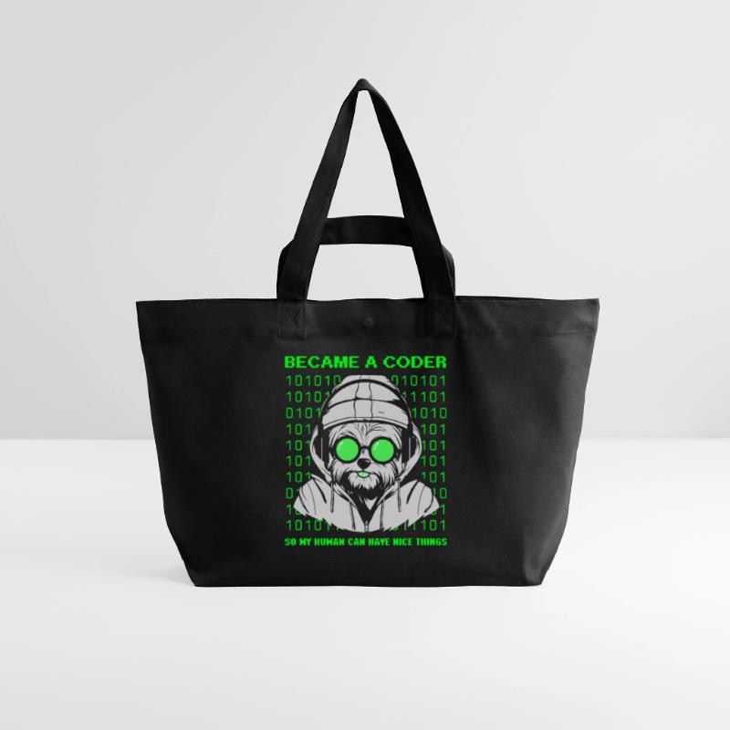 Became a Coder – Cyber Dog Binary Recycelte Shopping Bag von Stanley/Stella