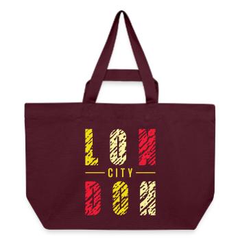 London - Recycled Shopping Bag Stanley/Stella - burgundy - Front