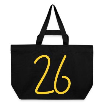 26 - Recycelte Shopping Bag von Stanley/Stella - Schwarz - Vorne
