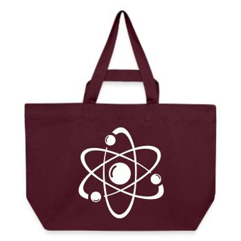 Atomic Model Line Art - Recycled Shopping Bag Stanley/Stella - burgundy - Front