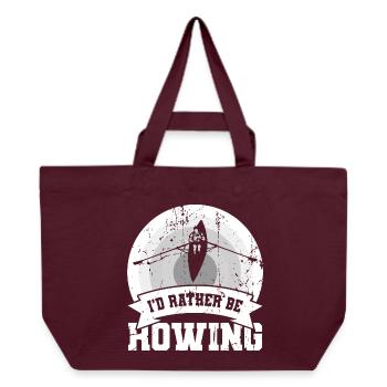 Ich würde lieber rudern - Recycelte Shopping Bag von Stanley/Stella - Burgunderrot - Vorne