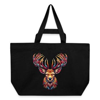 Deer - Recycled Shopping Bag Stanley/Stella - black - Front