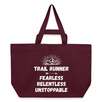 Coureur de trail - Intrépide. Implacable. Imparable. - Cabas recyclé Stanley/Stella - bordeaux - Devant