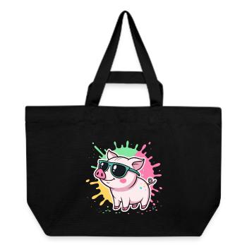 Warm Pig Sunglasses - Recycled Shopping Bag Stanley/Stella - black - Front