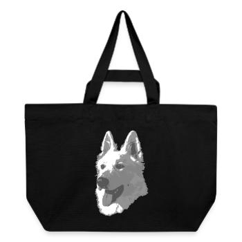 Berger Blanc Suisse - Recycelte Shopping Bag von Stanley/Stella - Schwarz - Vorne