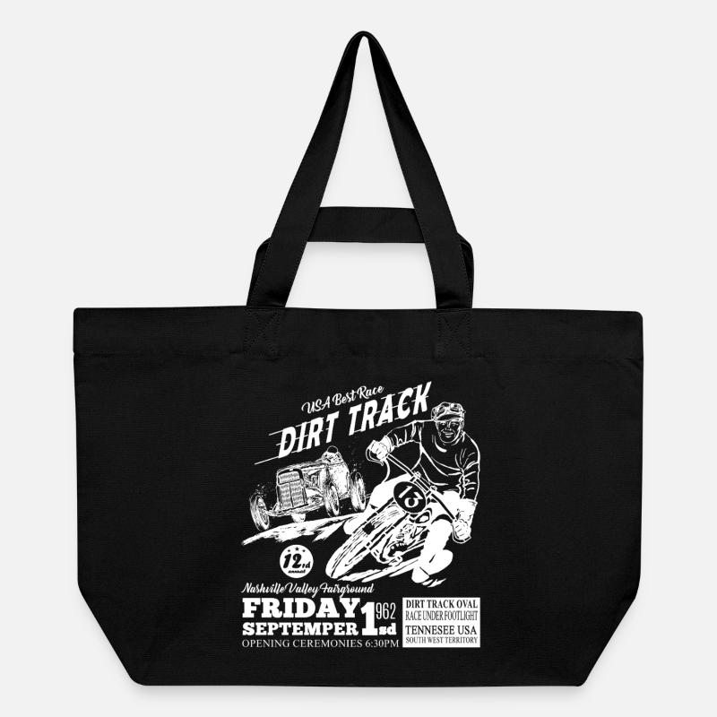 Tenessee Dirt Track Blanc - Cabas recyclé Stanley/Stella - noir