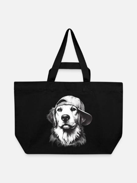 Hund - Recycelte Shopping Bag von Stanley/Stella - Schwarz