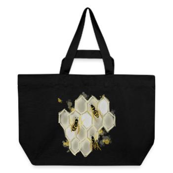 Wespen - Recycelte Shopping Bag von Stanley/Stella - Schwarz - Vorne