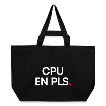 CPU in pls geek humor work - Recycled Shopping Bag Stanley/Stella - black - Front