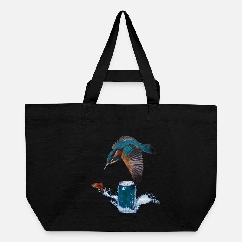 Eisvogel - Recycelte Shopping Bag von Stanley/Stella - Schwarz