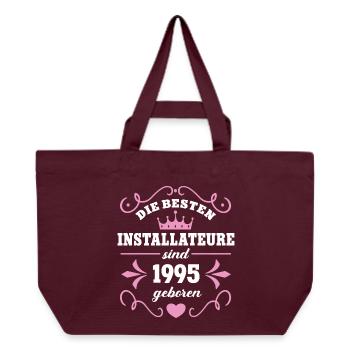 Anniversaire du plombier Né en 1995 Né à 95 ans - Cabas recyclé Stanley/Stella - bordeaux - Devant