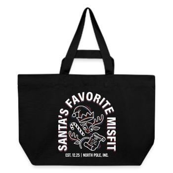 Santa's Favorite Little Misfit Reindeer - Recycled Shopping Bag Stanley/Stella - black - Front