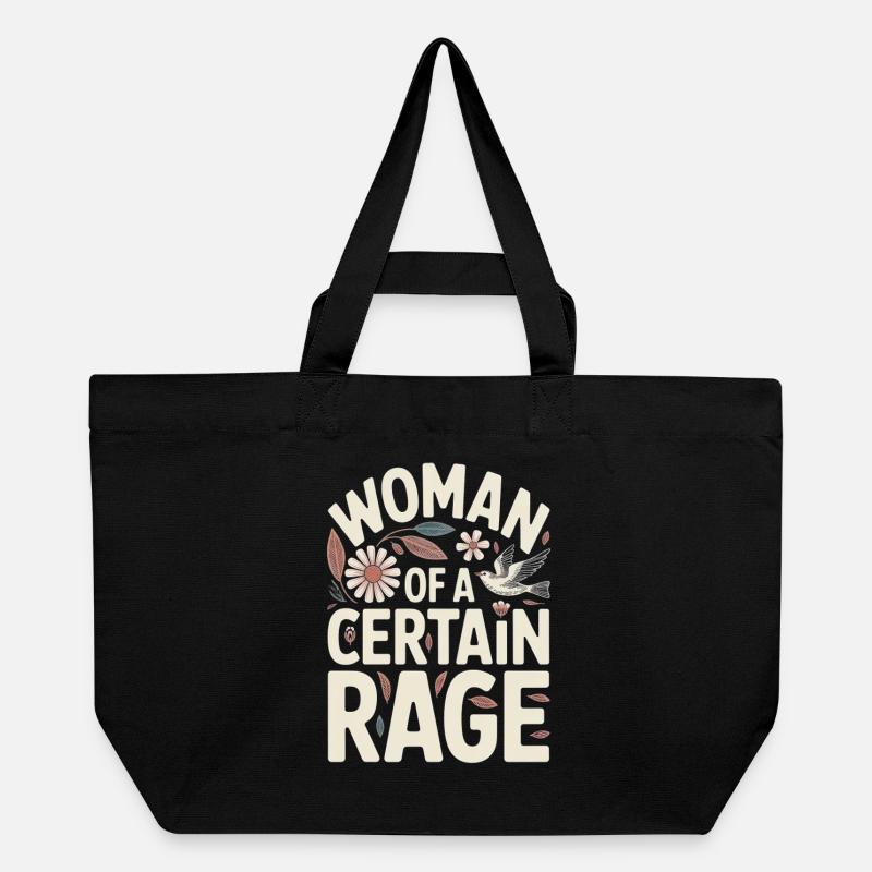 Autocollant de t-shirt statement Femme d’une certaine rage - Cabas recyclé Stanley/Stella - noir