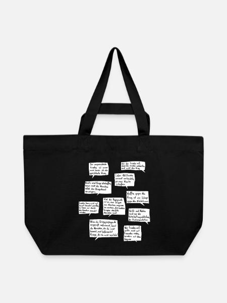 Zehn Zitate für den Frieden - Recycelte Shopping Bag von Stanley/Stella - Schwarz