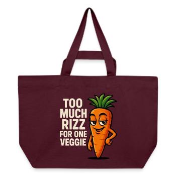 Too much rizz for a carrot - Recycled Shopping Bag Stanley/Stella - burgundy - Front