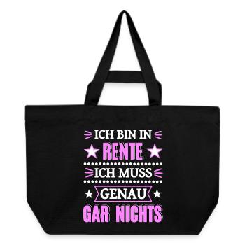 Finally retired - Recycled Shopping Bag Stanley/Stella - black - Front