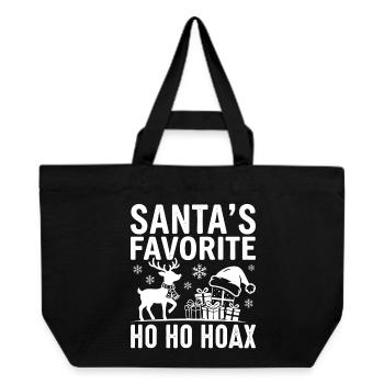 Santa's Favorite Ho Ho Ho Hoax - Recycled Shopping Bag Stanley/Stella - black - Front