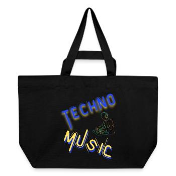 Techno Underground Club Logo - Recycelte Shopping Bag von Stanley/Stella - Schwarz - Vorne