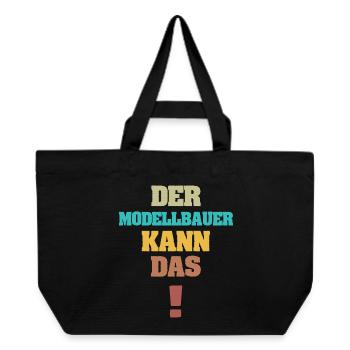 Spruch Modellbauer - Recycelte Shopping Bag von Stanley/Stella - Schwarz - Vorne