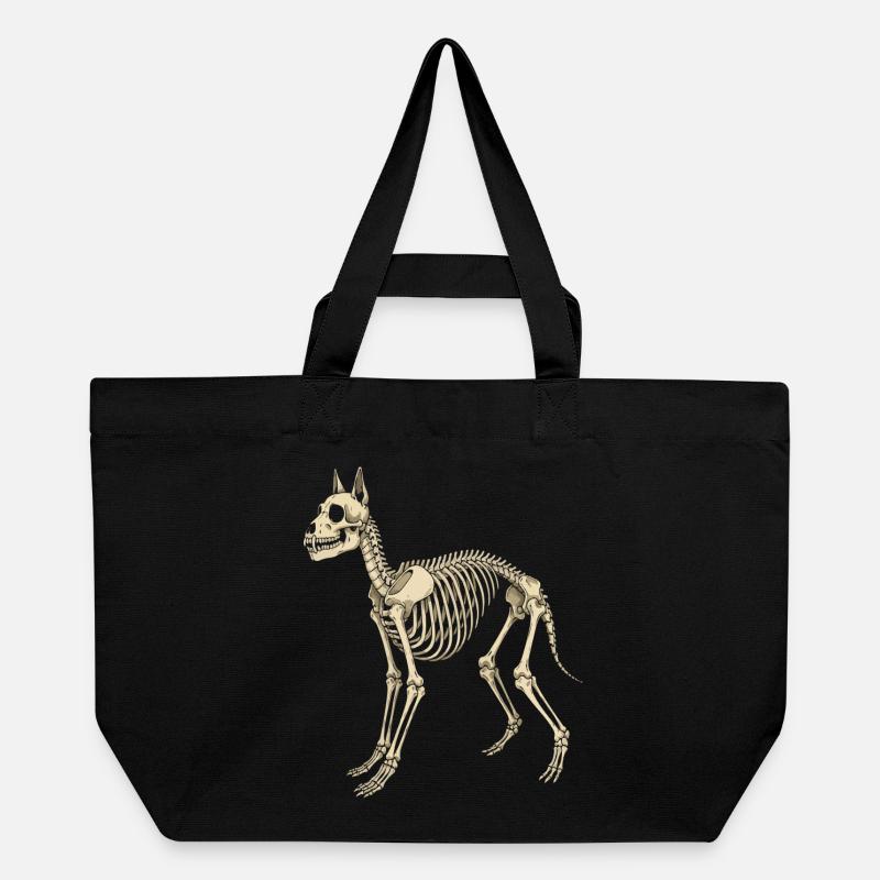 Plan du squelette canin - Cabas recyclé Stanley/Stella - noir