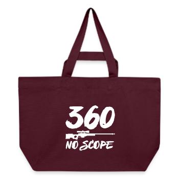 360 NO SCOPE CSGO AWP FPS PC GAMING MOTIF - Recycled Shopping Bag Stanley/Stella - burgundy - Front