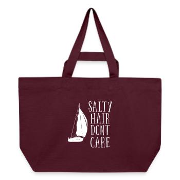 Sailing Salty Hair Dont Care - Recycled Shopping Bag Stanley/Stella - burgundy - Front