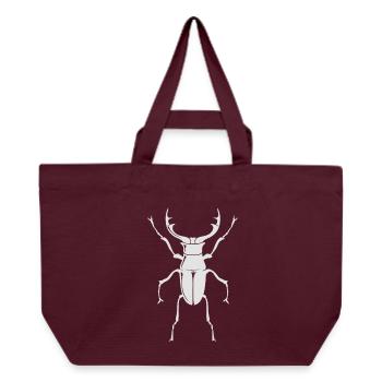 Großer Hirschkäfer - Insekten - Recycelte Shopping Bag von Stanley/Stella - Burgunderrot - Vorne