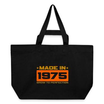Made in 1975 - Recycelte Shopping Bag von Stanley/Stella - Schwarz - Vorne