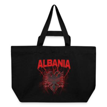 Albanien Albanischer Adler - Recycelte Shopping Bag von Stanley/Stella - Schwarz - Vorne