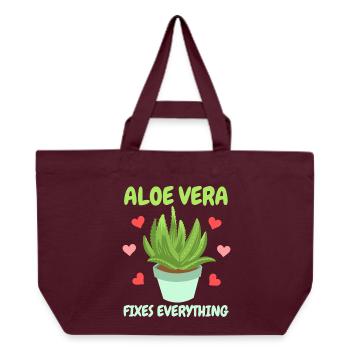Aloe Vera Succulents - Recycled Shopping Bag Stanley/Stella - burgundy - Front