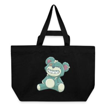 Pastell Gothic Bär - Recycelte Shopping Bag von Stanley/Stella - Schwarz - Vorne