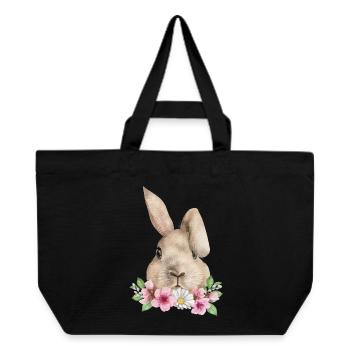 Rabbit Floppy Ear Easter Rabbit Mom - Recycled Shopping Bag Stanley/Stella - black - Front
