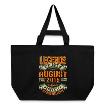 2015 August Geburtstag Legende - Recycelte Shopping Bag von Stanley/Stella - Schwarz - Vorne