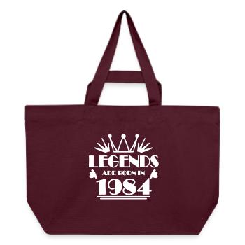 1984 - Jahrgang 1984 - Recycelte Shopping Bag von Stanley/Stella - Burgunderrot - Vorne