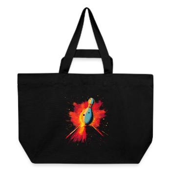 Bowling Retrowave - Recycled Shopping Bag Stanley/Stella - black - Front