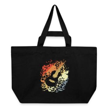 Ukulele Comic Look - Recycelte Shopping Bag von Stanley/Stella - Schwarz - Vorne