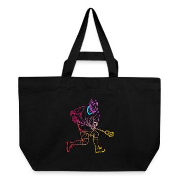 Lacrosse Player Drawing - Recycled Shopping Bag Stanley/Stella - black - Front