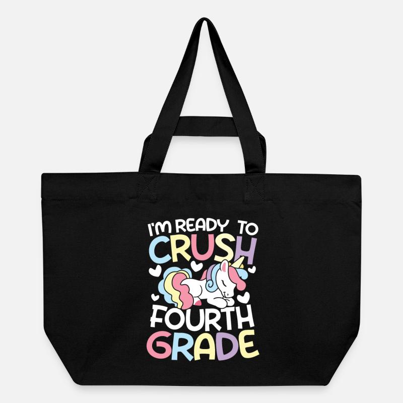 I m ready to crush fourth grade - Recycelte Shopping Bag von Stanley/Stella - Schwarz
