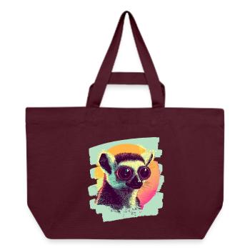 Lemur - Recycled Shopping Bag Stanley/Stella - burgundy - Front