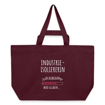 Industrie Isoliererin Ausbildung Beruf Geschenk - Recycelte Shopping Bag von Stanley/Stella - Burgunderrot - Vorne