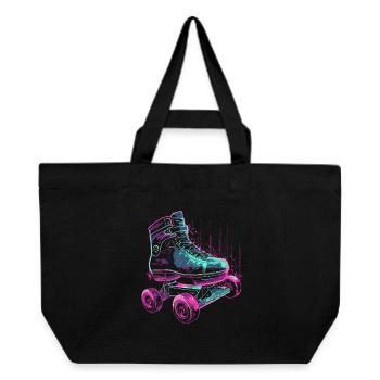 Rollschuhe Steampunk - Recycelte Shopping Bag von Stanley/Stella - Schwarz - Vorne