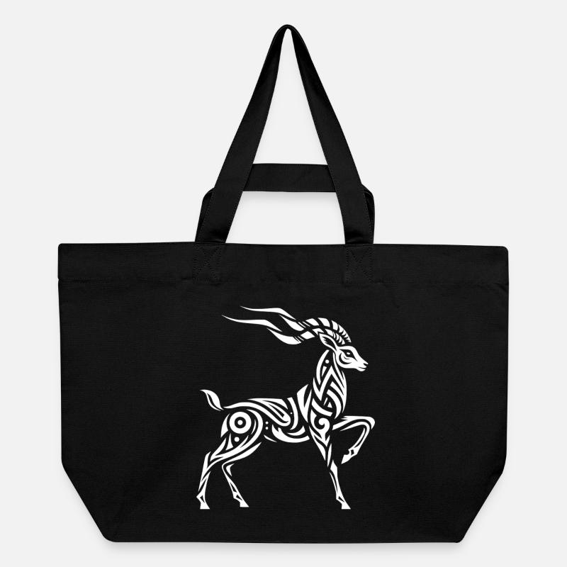 Gazelle de Thomson tribale - Cabas recyclé Stanley/Stella - noir