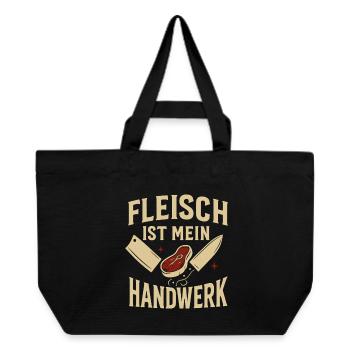 Fleisch ist mein Handwerk Motiv - Recycelte Shopping Bag von Stanley/Stella - Schwarz - Vorne