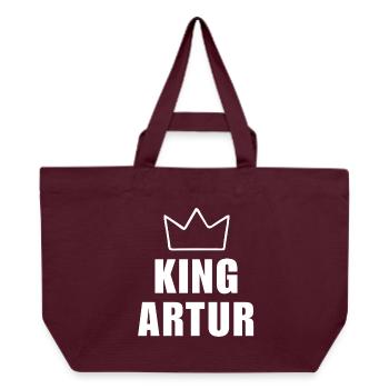 T-shirt Couronne du Roi Arthur – Nom commençant par A - Cabas recyclé Stanley/Stella - bordeaux - Devant