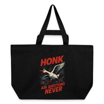Funny Gänse Meme Chaos Honk Zertifiziert Albern - Recycelte Shopping Bag von Stanley/Stella - Schwarz - Vorne