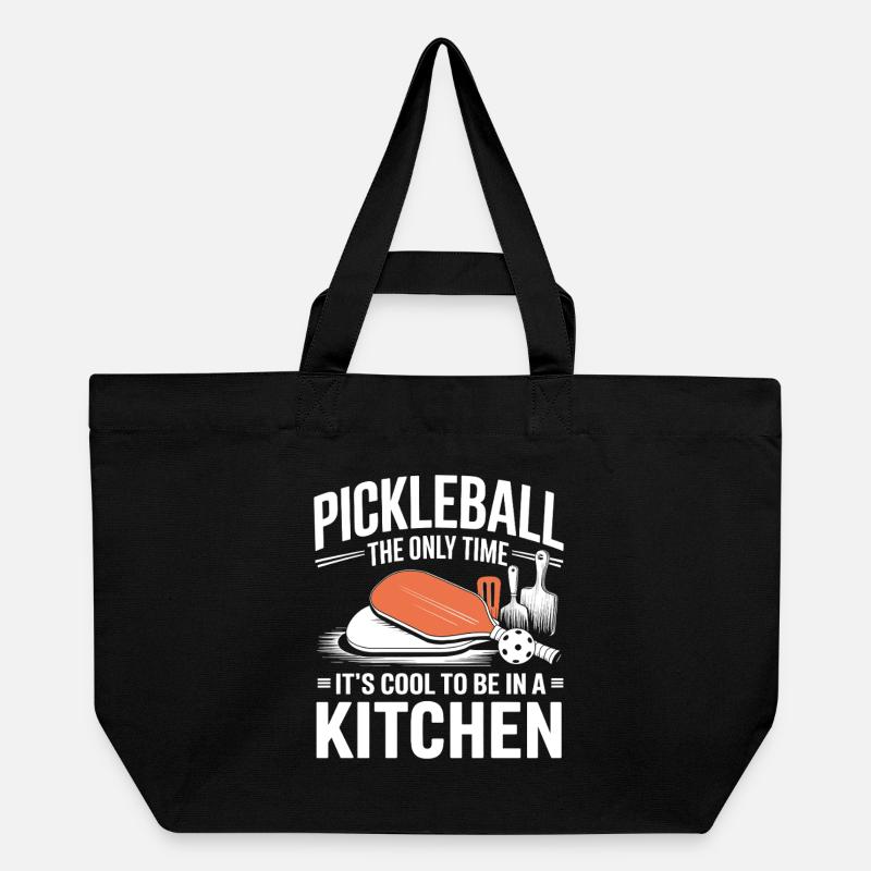 Pickleball Küchenball - Recycelte Shopping Bag von Stanley/Stella - Schwarz