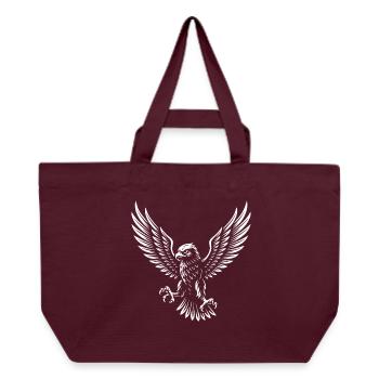 Majestic Falcon Soaring High Design - Recycled Shopping Bag Stanley/Stella - burgundy - Front