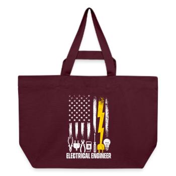 Elektroingenieur Geek Humor Spannung Nerd - Recycelte Shopping Bag von Stanley/Stella - Burgunderrot - Vorne