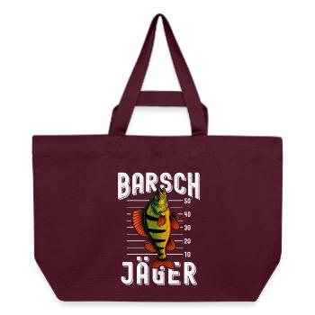 Barsch Jäger Barschangler Barsch Flussbarsch Angel - Recycelte Shopping Bag von Stanley/Stella - Burgunderrot - Vorne